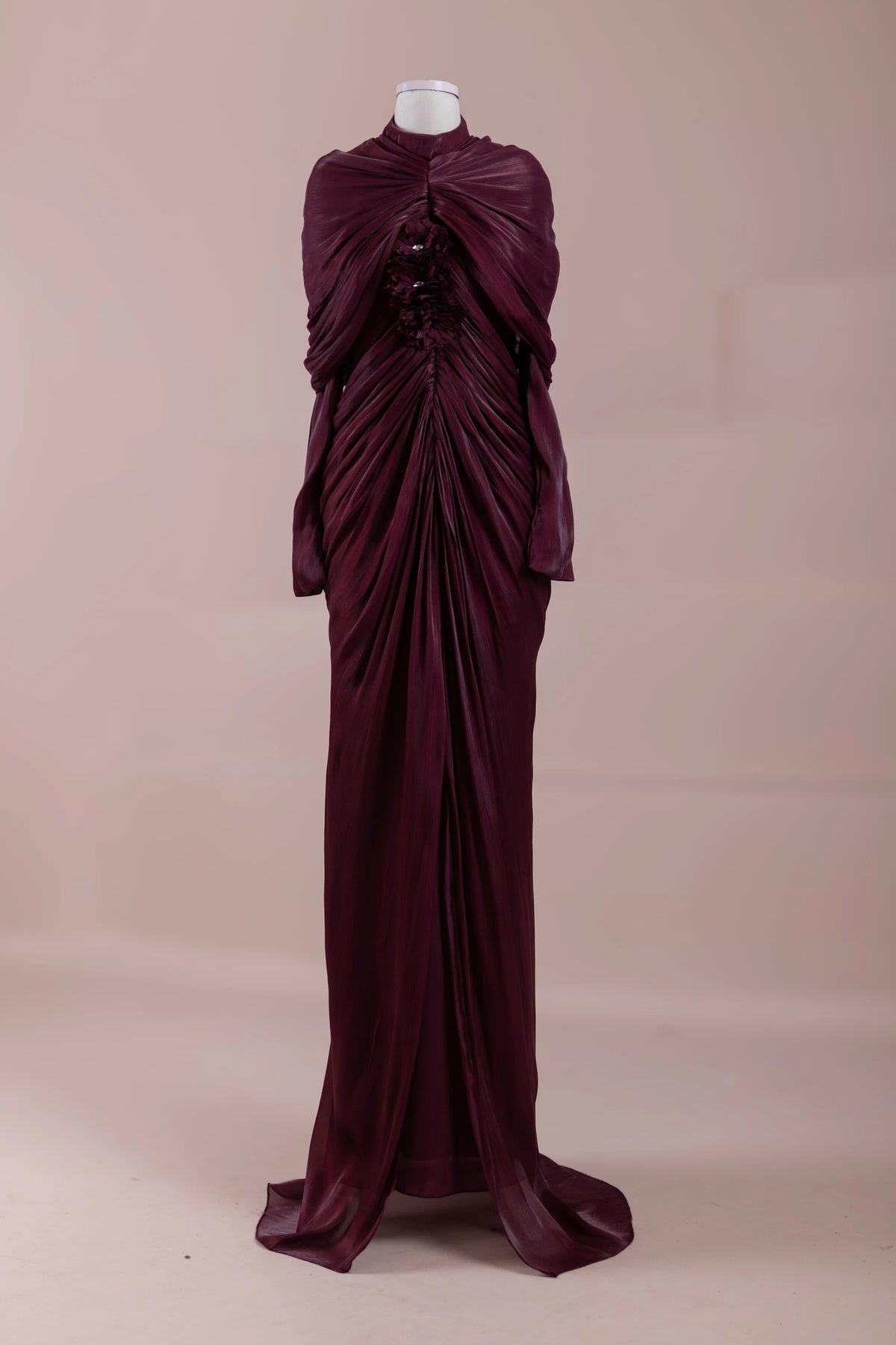Yuselia Tesettür Abiye  - Bordo