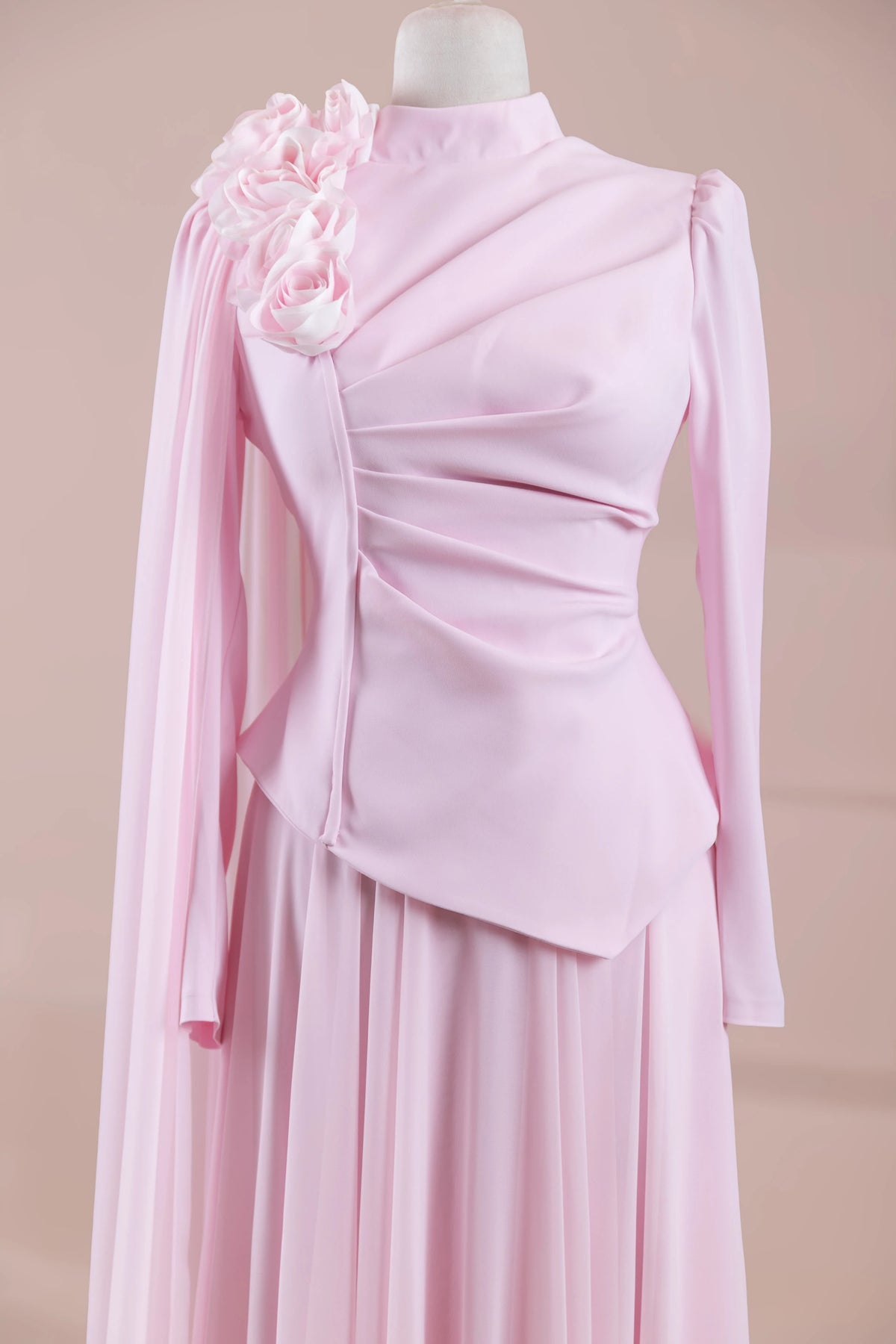 Jade Tesettür Abiye - PEMBE