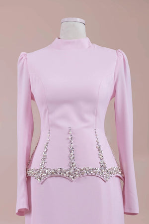 Ranya Tesettür Abiye - PEMBE
