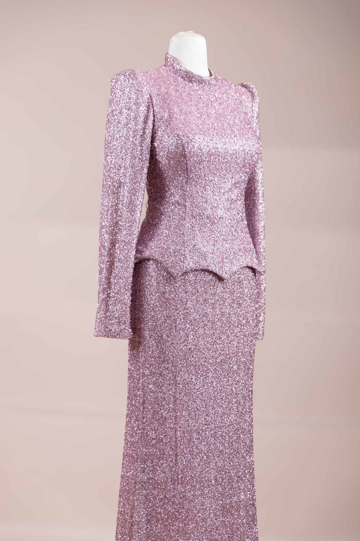 Luxe Tesettür Abiye - PEMBE
