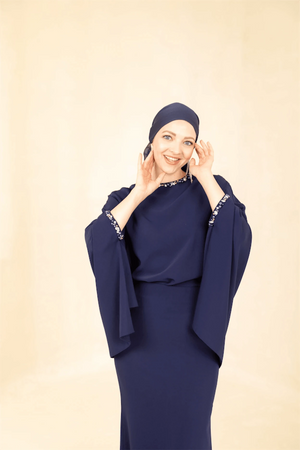 Eveline Tesettür Abiye - Siyah