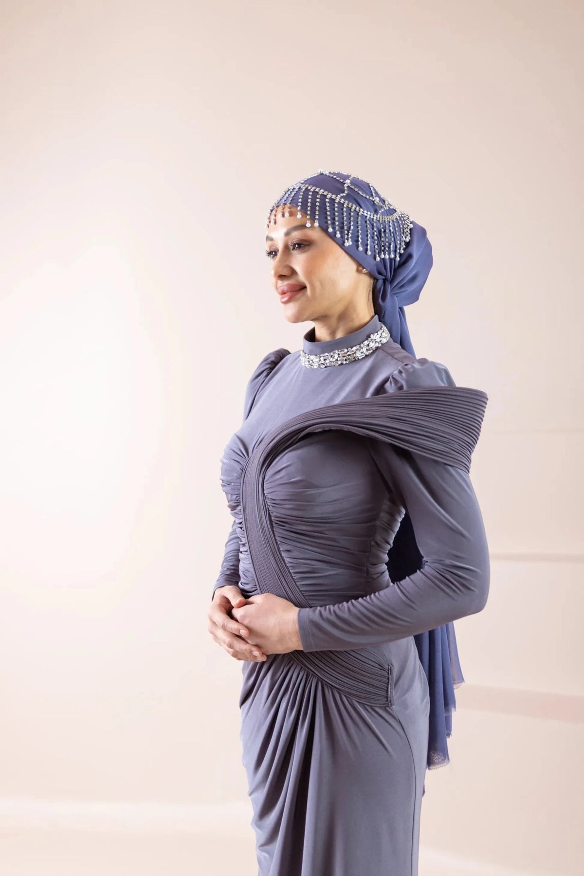 Hailey  Tesettür Abiye - violet