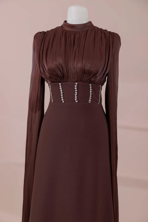 Odette Tesettür Abiye - Berry Burgundy