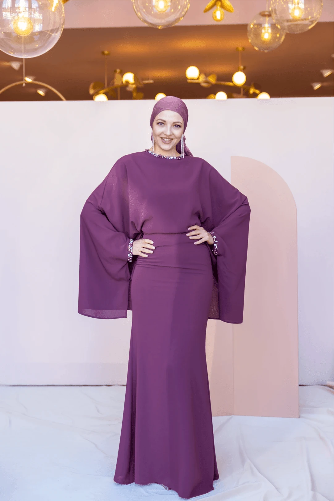 Eveline Tesettür Abiye - Siyah