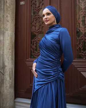 Gökçe Tesettür Abiye - lacivert