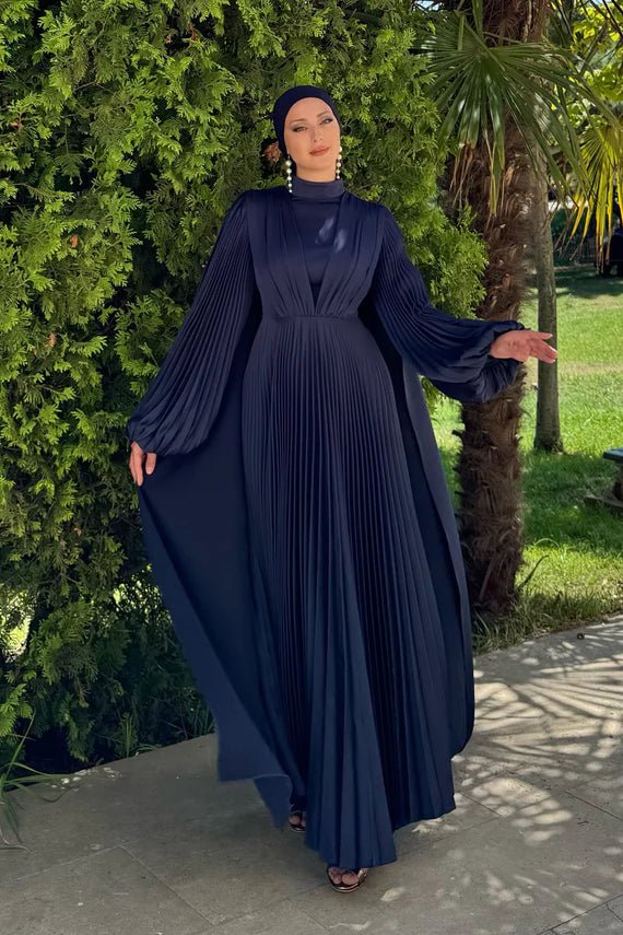 Lilya Tesettür Abiye - lacivert