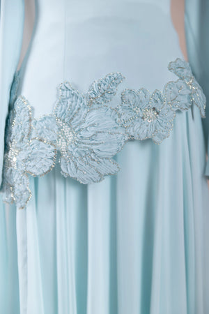 Mirinde Tesettür Abiye - pearl blue