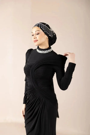 Hailey  Tesettür Abiye - İndigo