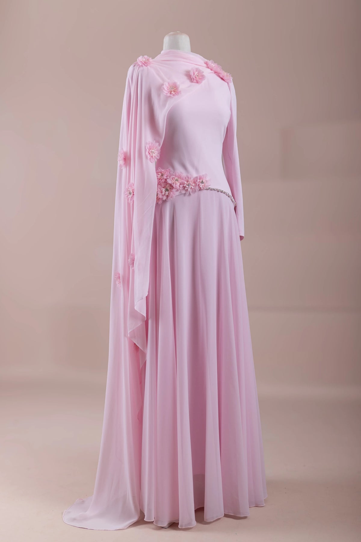 VibeChic Tesettür Abiye - Beyaz