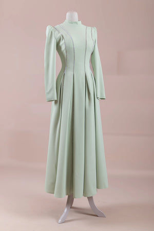 Poudre Tesettür Abiye - pearl blue