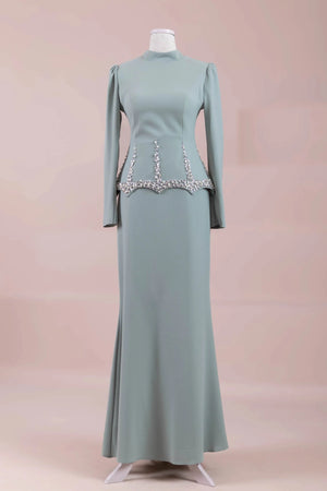 Ranya Tesettür Abiye - Safran