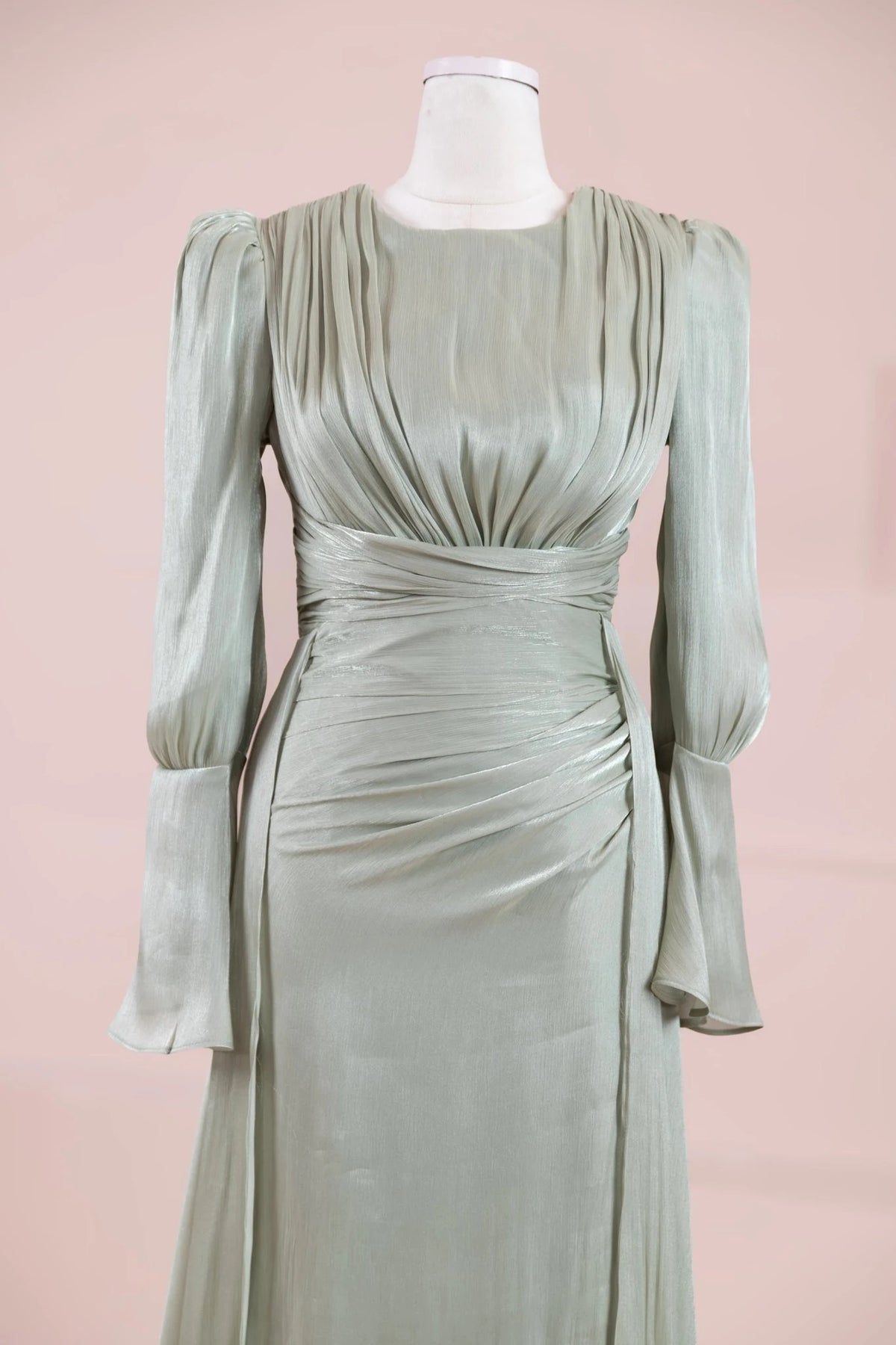 Glamour Tesettür Abiye - mint