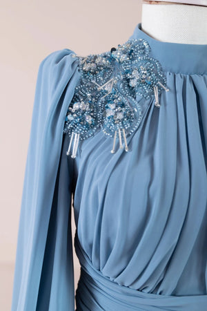 Azure Tesettür Abiye - Mavi
