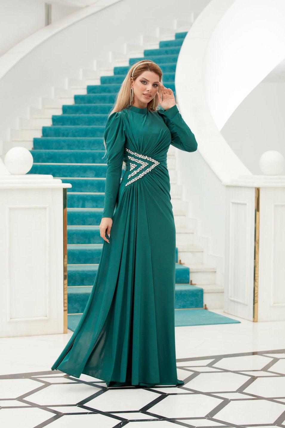 Roza Tesettür Abiye - lila