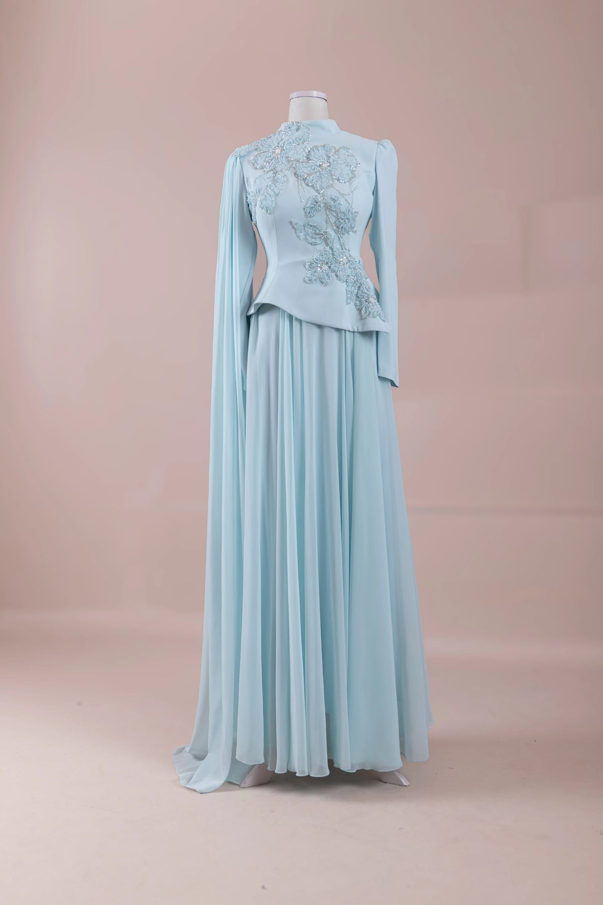 Dreza Tesettür Abiye - pearl blue