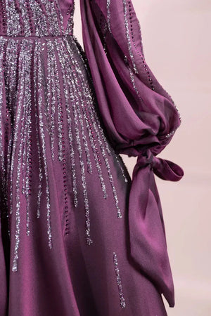 Royale  Tesettür Abiye - Bronz