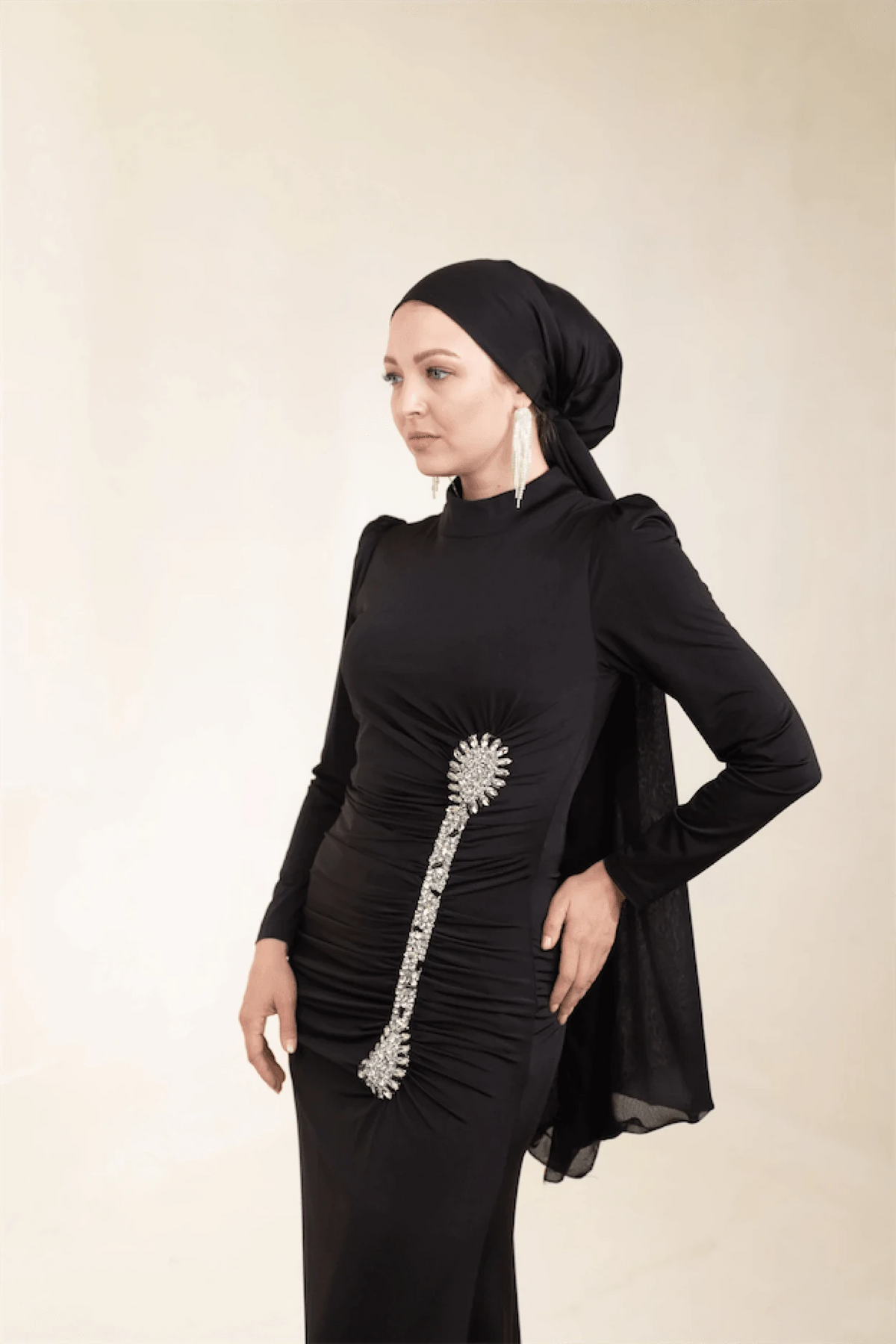 Lydia Tesettür Abiye - lacivert