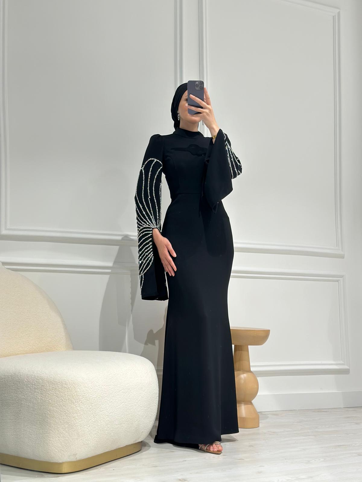 Noursema Tessetür Abiye Siyah - BEJ