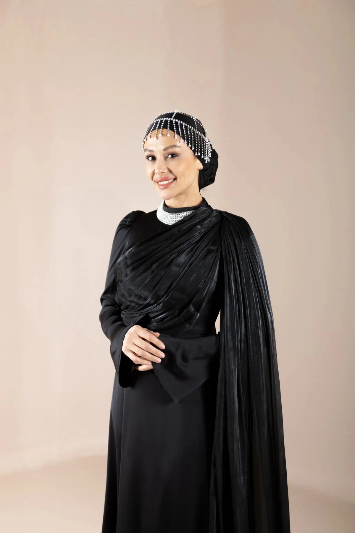 Daisy Tesettür Abiye - Siyah