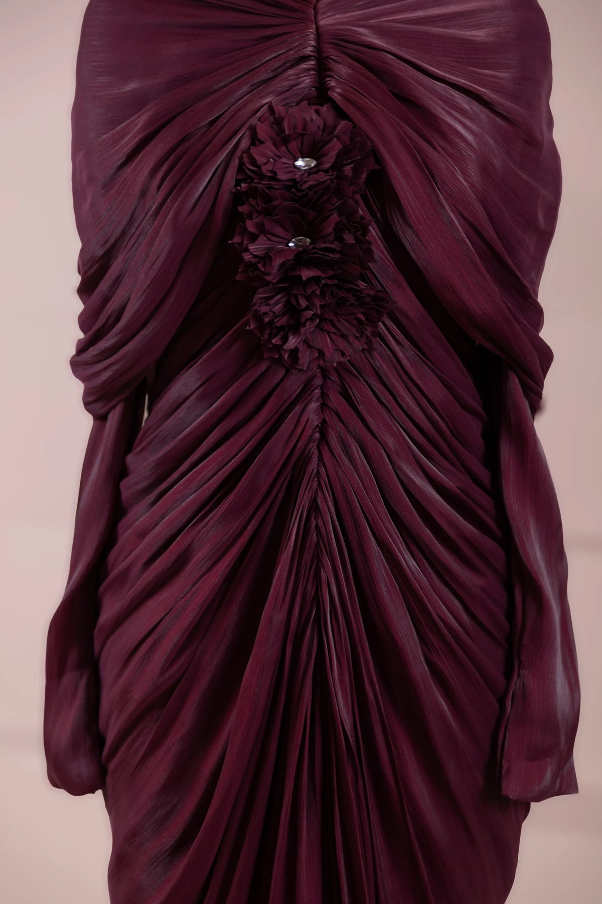Yuselia Tesettür Abiye  - Bordo