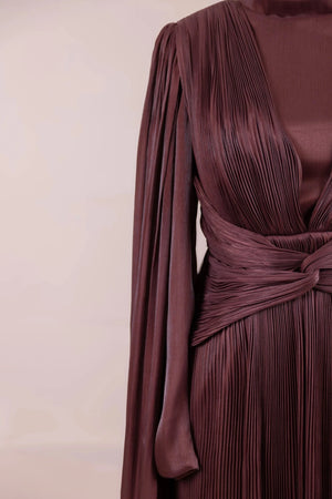 Ayrez Tesettür Abiye - Berry Burgundy