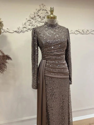 Drape Tesettür Abiye - lacivert