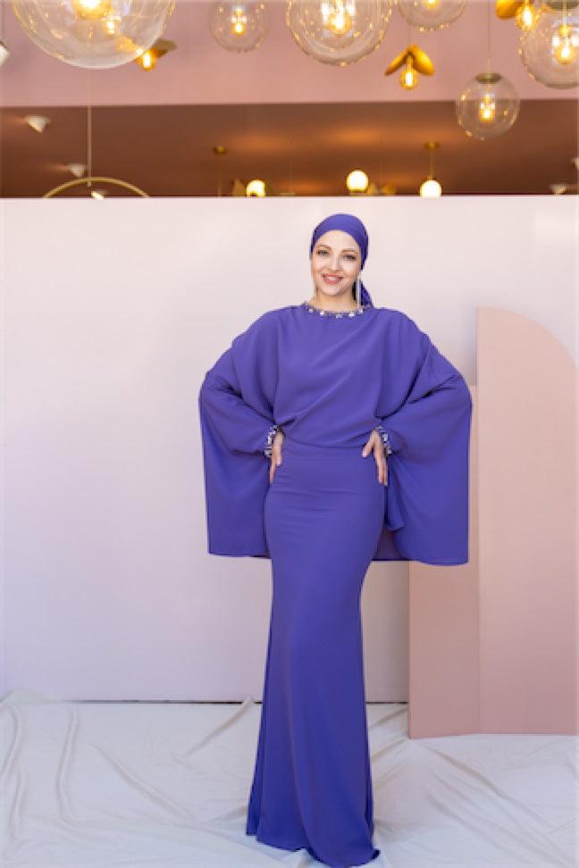 Eveline Tesettür Abiye - Siyah