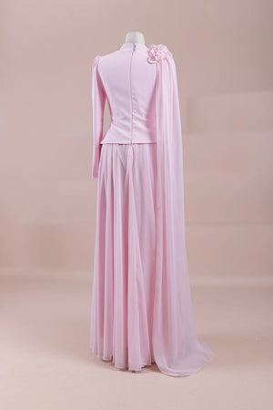 Jade Tesettür Abiye - PEMBE