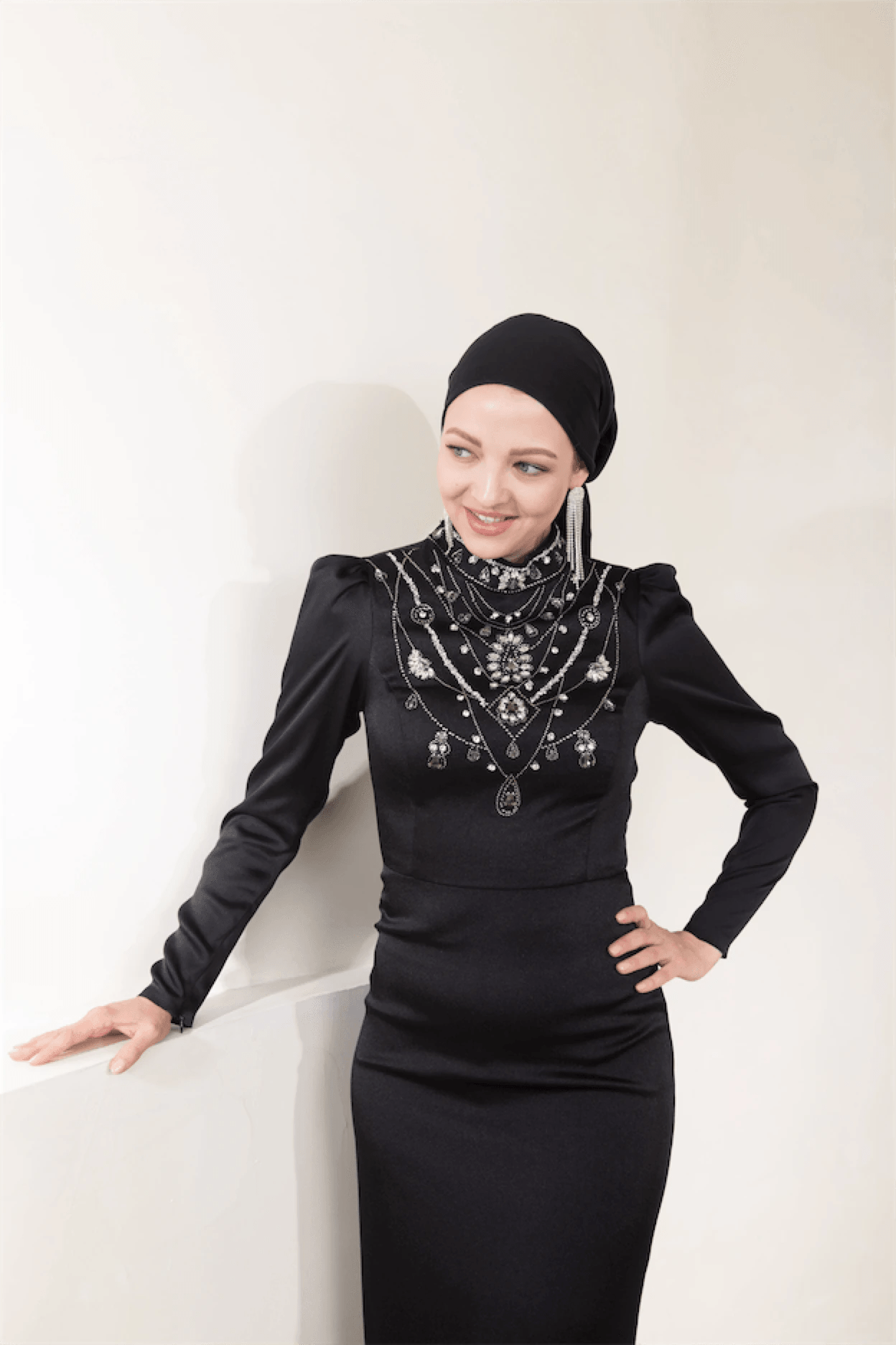 Irene Tesettür Abiye - FioraofDress - tesettur - abiye - 46 - Siyahh - hijab - evening - dress