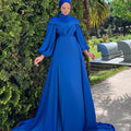 Işıl Tesettür Abiye Saks - FioraofDress - tesettur - abiye - 44 - SAX - hijab - evening - dress
