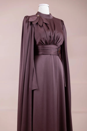 Jana Tesettür Abiye - FioraofDress - tesettur - abiye - bery burgundy - 38 - hijab - evening - dress