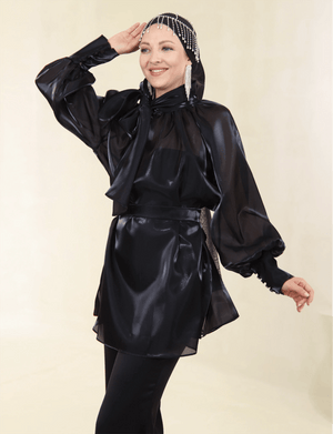 Janjan Tesettür Abiye Takım - FioraofDress - tesettur - abiye - 44 - Siyahh - hijab - evening - dress