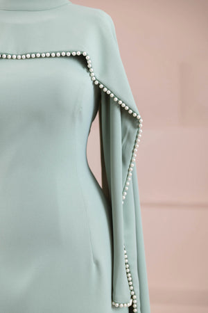 Jawhar Tesettür Abiye - FioraofDress - tesettur - abiye - mint - 38 - hijab - evening - dress