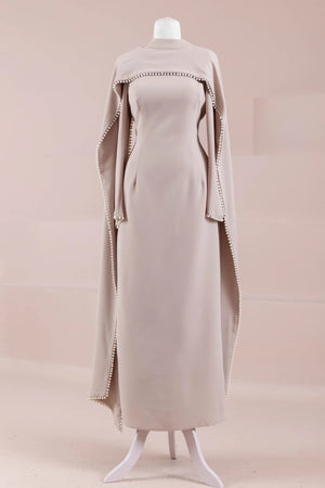 Jawhar Tesettür Abiye - FioraofDress - tesettur - abiye - Taş Renk - 38 - hijab - evening - dress