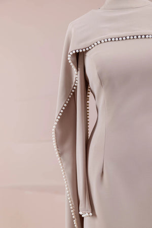 Jawhar Tesettür Abiye - FioraofDress - tesettur - abiye - Taş Renk - 38 - hijab - evening - dress