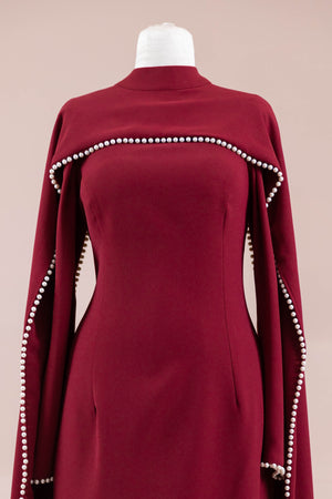 Jawhar Tesettür Abiye - FioraofDress - tesettur - abiye - BORDO - 38 - hijab - evening - dress