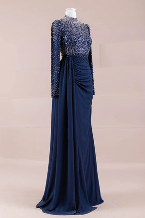 Lamis Tesettür Abiye - FioraofDress - tesettur - abiye - lacivert - 38 - hijab - evening - dress