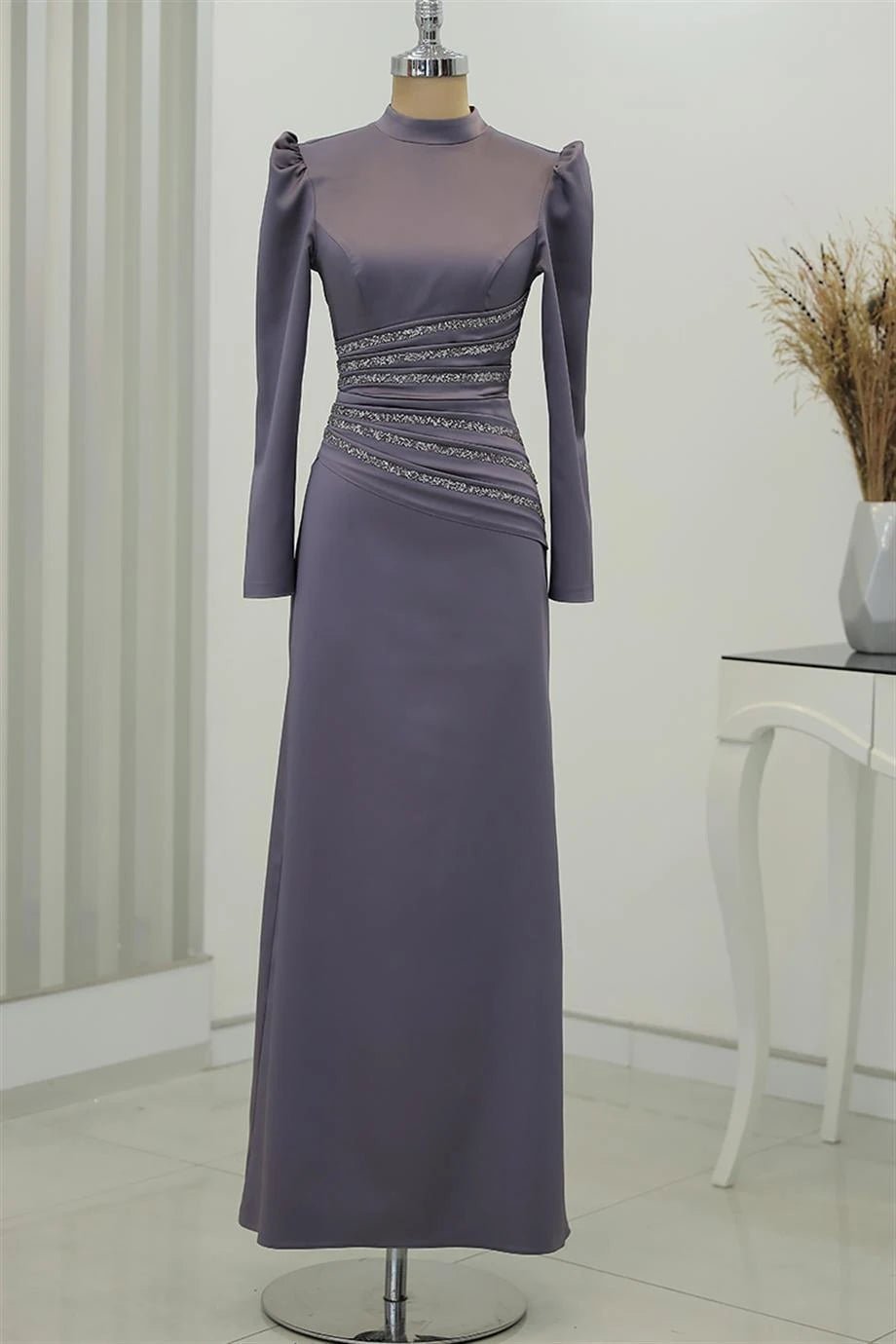 Lavinya Tesettür Abiye - Lavanta - FioraofDress - tesettur - abiye - 44 - hijab - evening - dress