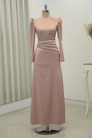 Lavinya Tesettür Abiye Pudra - FioraofDress - tesettur - abiye - 44 - hijab - evening - dress