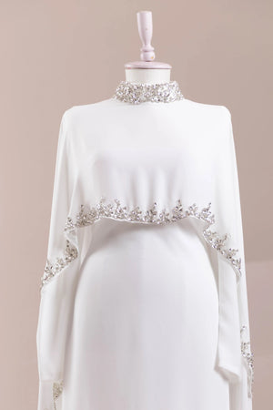 Layali Tesettür Abiye - FioraofDress - tesettur - abiye - Beyaz - 40 - hijab - evening - dress