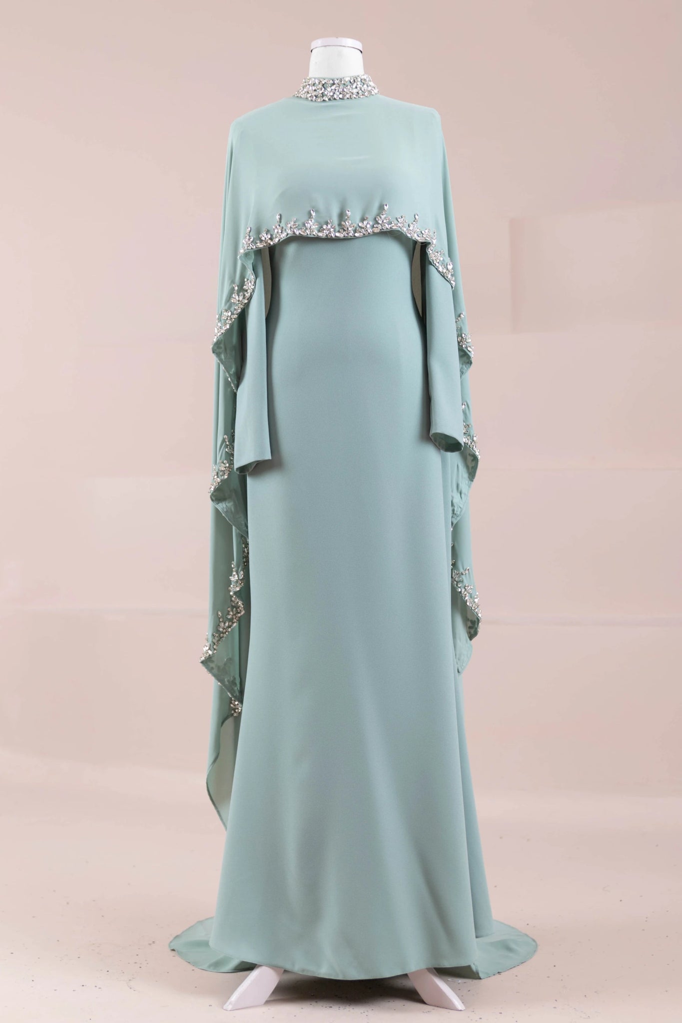 Layali Tesettür Abiye - FioraofDress - tesettur - abiye - OKYANUS MİNT - 40 - hijab - evening - dress