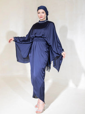 Layla Tesettür Abiye - FioraofDress - tesettur - abiye - 44 - lacivert - hijab - evening - dress