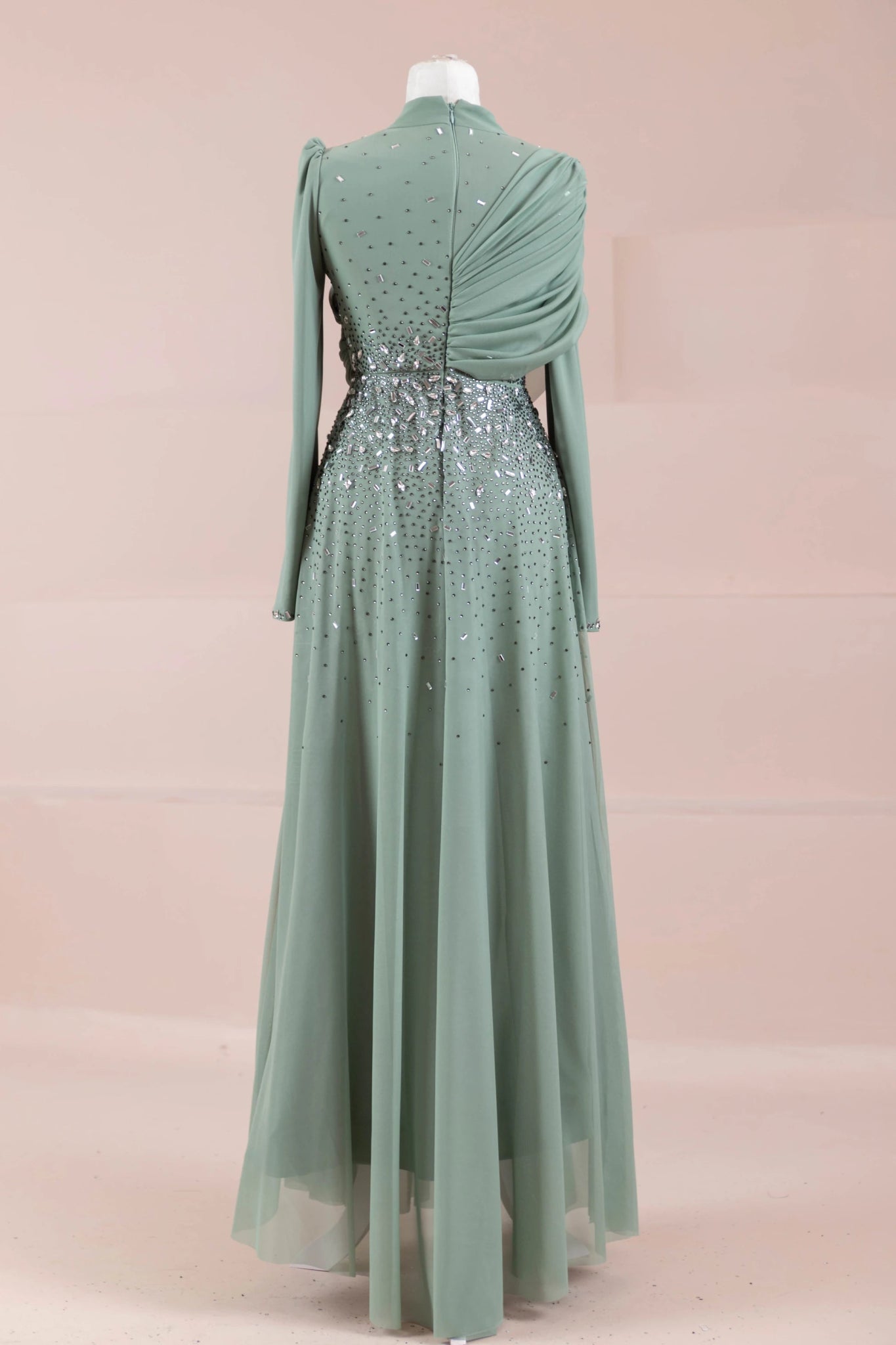 Levia Tesettür Abiye - FioraofDress - tesettur - abiye - mint - 36 - hijab - evening - dress