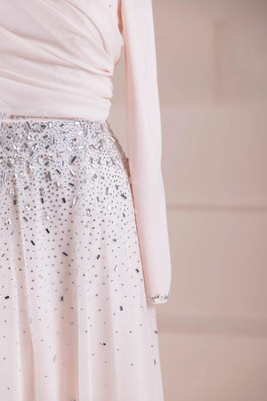 Levia Tesettür Abiye - FioraofDress - tesettur - abiye - krem - 36 - hijab - evening - dress