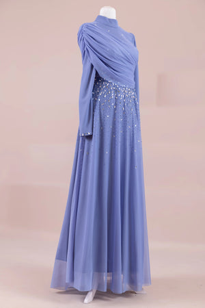 Levia Tesettür Abiye - FioraofDress - tesettur - abiye - indigo - 36 - hijab - evening - dress