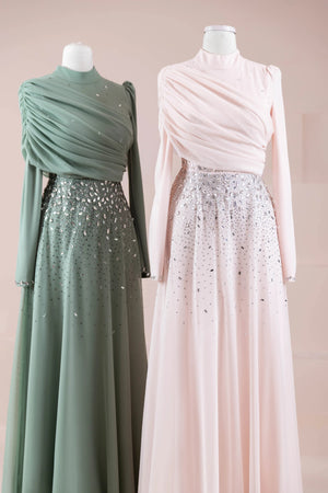 Levia Tesettür Abiye - FioraofDress - tesettur - abiye - mint - 36 - hijab - evening - dress