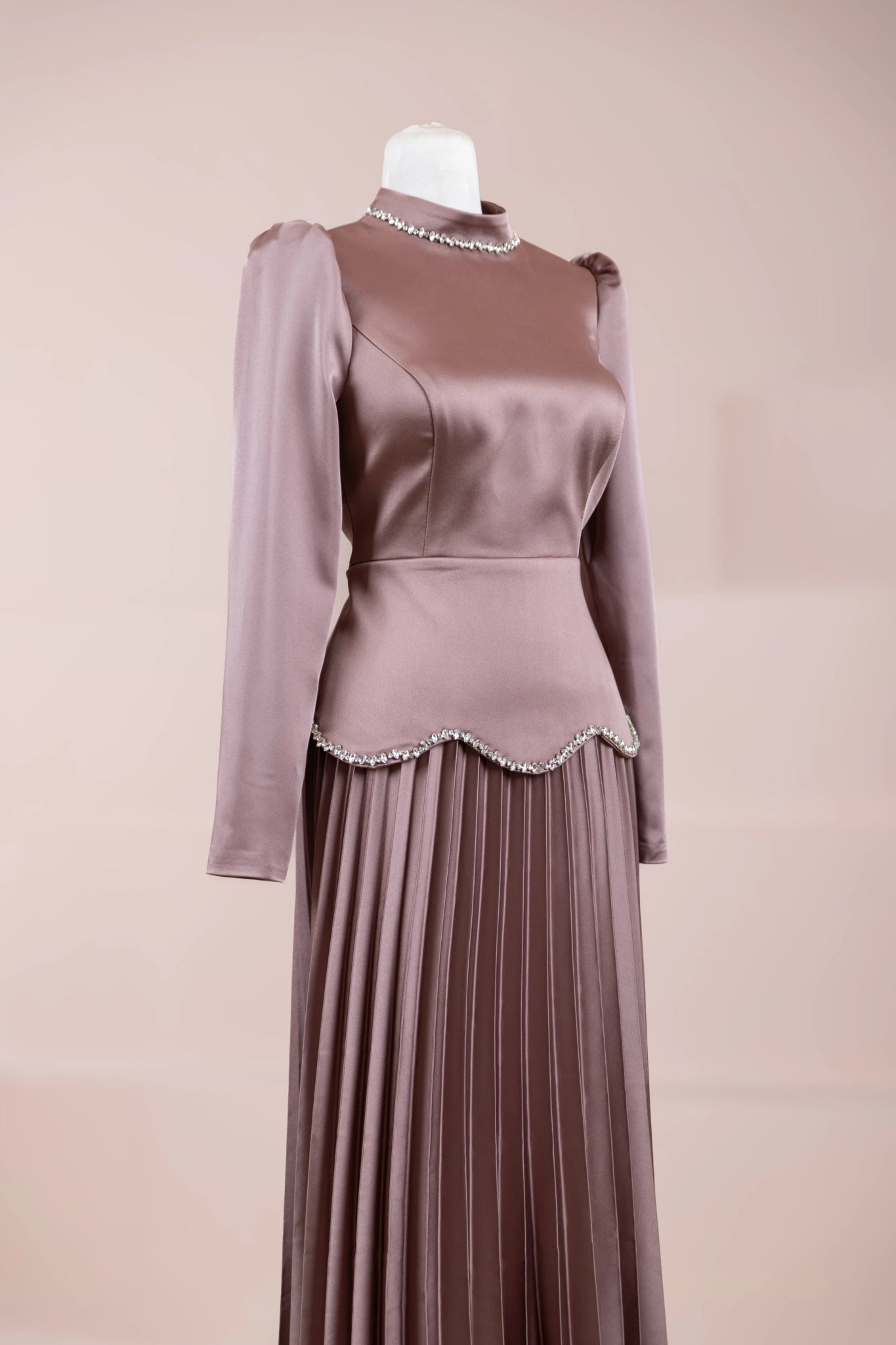 Lolita Tesettür Abiye - FioraofDress - tesettur - abiye - Pudra - 38 - hijab - evening - dress