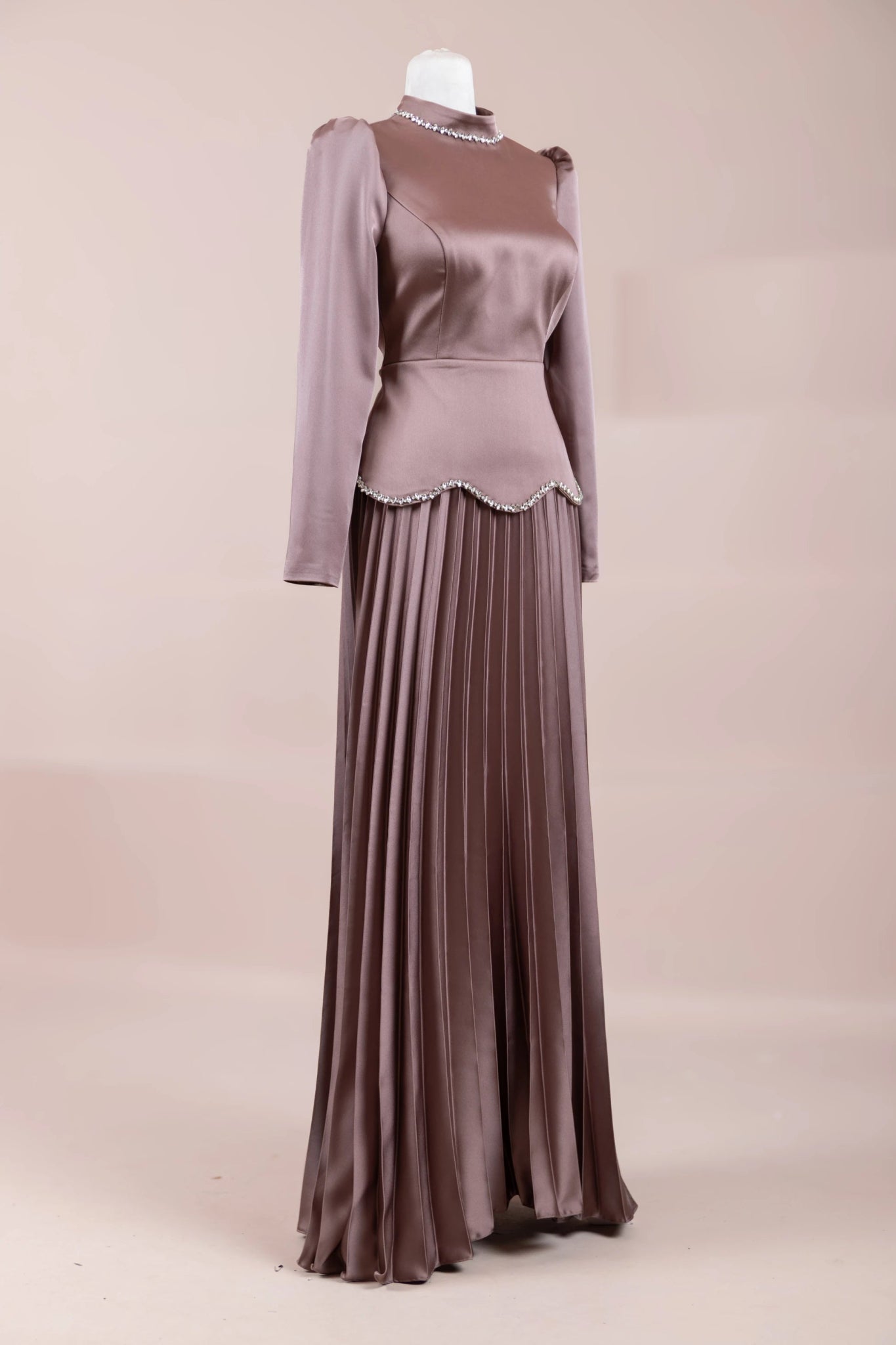 Lolita Tesettür Abiye - FioraofDress - tesettur - abiye - Pudra - 38 - hijab - evening - dress