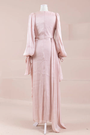 Lotus Tesettür Abiye - FioraofDress - tesettur - abiye - Toz pembe - 38 - hijab - evening - dress