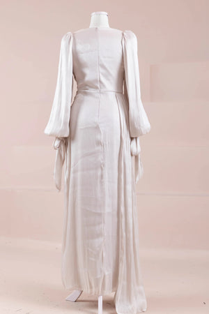 Lotus Tesettür Abiye - FioraofDress - tesettur - abiye - Taş Renk - 38 - hijab - evening - dress